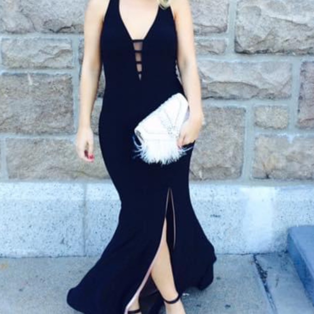 Formal black long dress